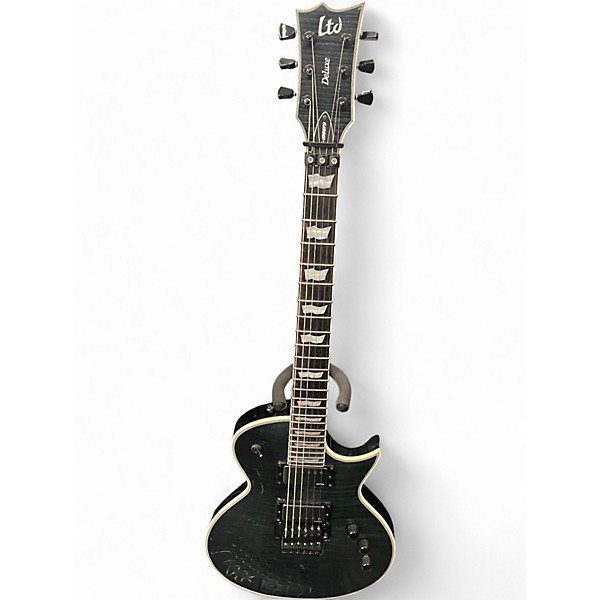 Used ESP LTD EC1000 FR Trans Black Solid Body Electric Guitar