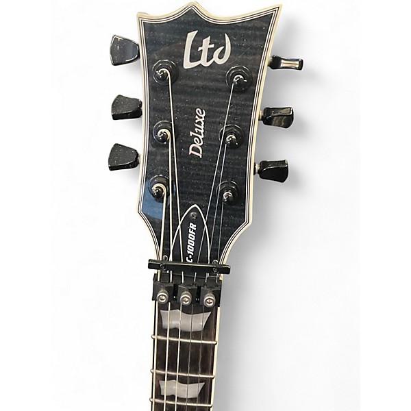 Used ESP LTD EC1000 FR Trans Black Solid Body Electric Guitar