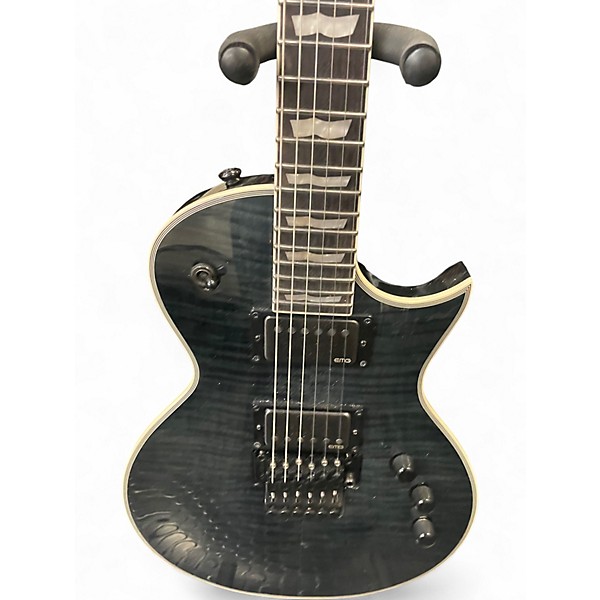 Used ESP LTD EC1000 FR Trans Black Solid Body Electric Guitar