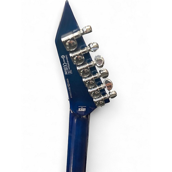 Used ESP LTD MH100QM Black Ocean Solid Body Electric Guitar