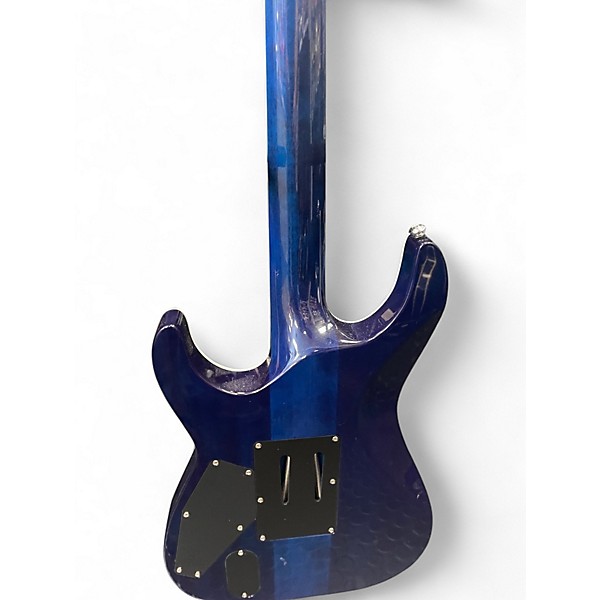 Used ESP LTD MH100QM Black Ocean Solid Body Electric Guitar