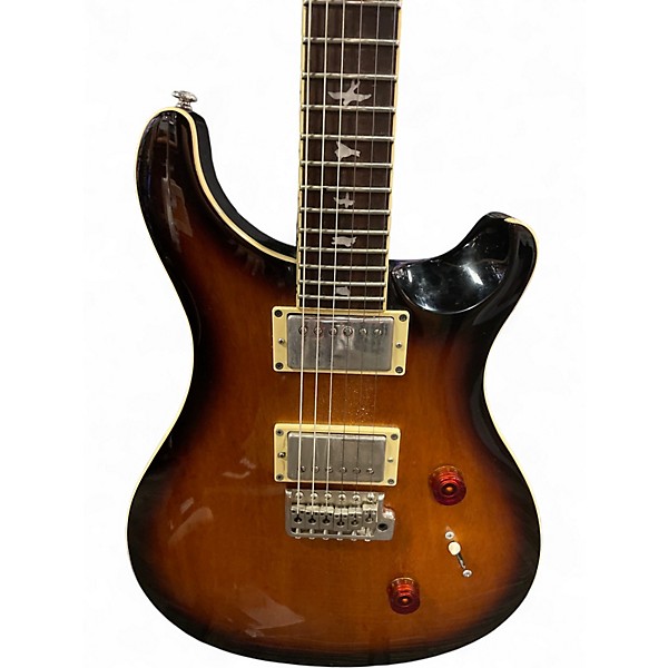 Used PRS SE Custom 24 Black Gold Sunburst Solid Body Electric Guitar
