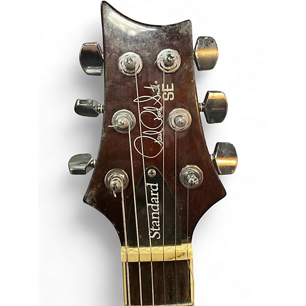 Used PRS SE Custom 24 Black Gold Sunburst Solid Body Electric Guitar
