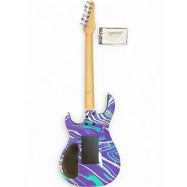 Used Kiesel ARIES TROPIC PURPLE SILVER SWIRL Solid Body Electric Guitar