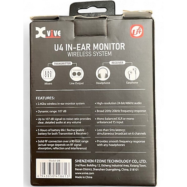 Used Xvive u4 set In Ear Wireless System