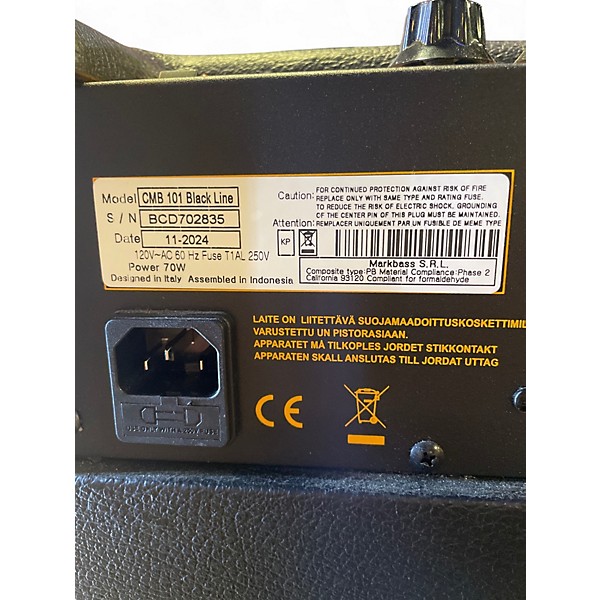 Used Markbass CMB 101 Black Line 40W 1x10 Combo Bass Combo Amp