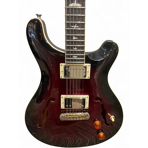 Used PRS SE Custom 22 Semi-Hollowbody FIRE BURST Hollow Body Electric Guitar