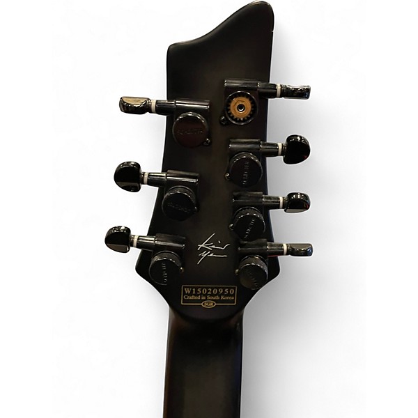Used Schecter Guitar Research KM-7 TRANSPARENT BLACK Solid Body Electric Guitar