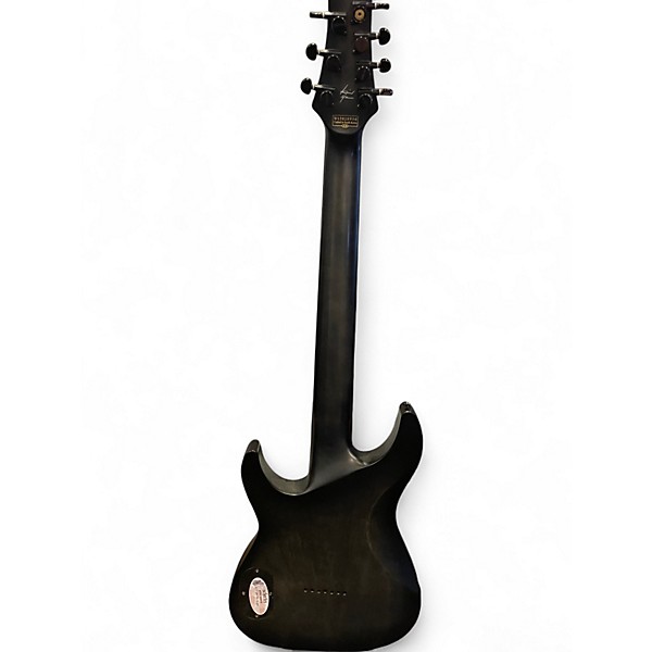 Used Schecter Guitar Research KM-7 TRANSPARENT BLACK Solid Body Electric Guitar
