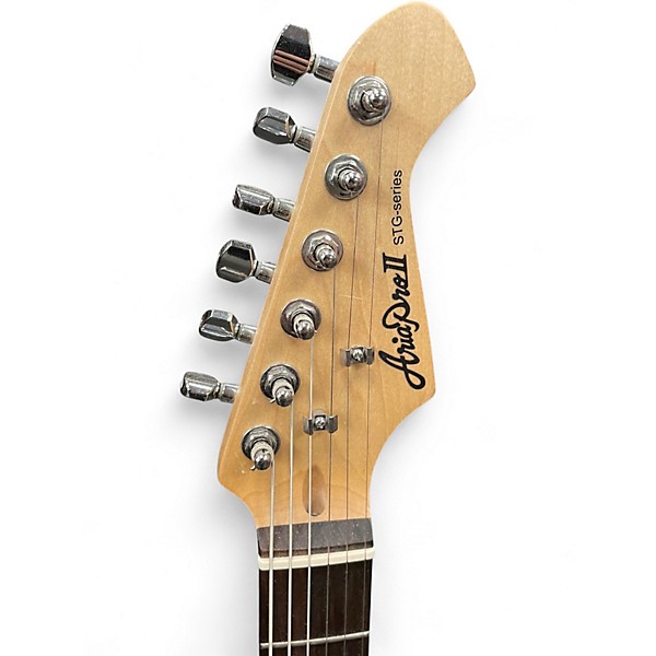 Used Aria Pro II stg series White Solid Body Electric Guitar