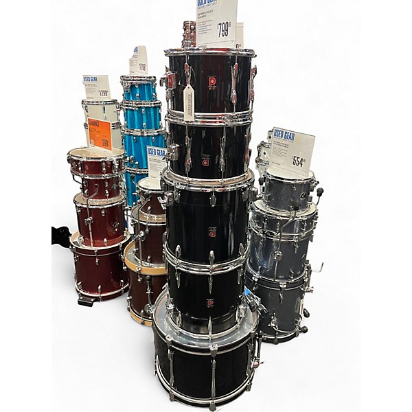 Used Premier 5 Piece Elite Black Drum Kit