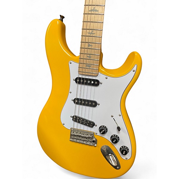 Used PRS SE Silver Sky Graffiti Yellow Solid Body Electric Guitar