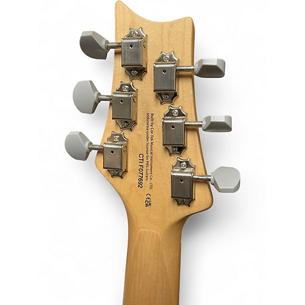 Used PRS SE Silver Sky Graffiti Yellow Solid Body Electric Guitar