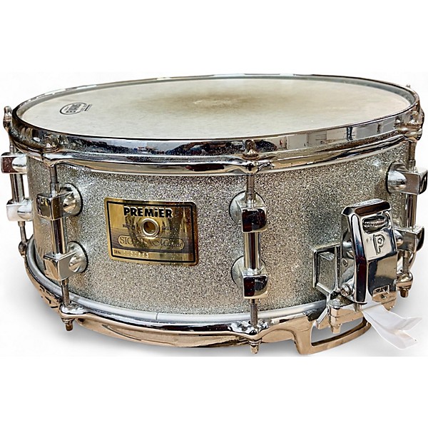 Used Premier 14in Signia Marquis Snare Silver Sparkle Drum