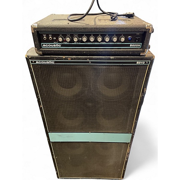 Used Acoustic Vintage B600H + B810 Bass Amp Stack