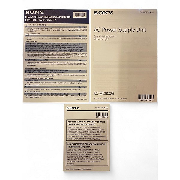 Used Sony C800G PAC Microphone System With Power Supply Tube Microphone