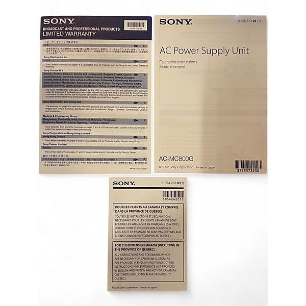 Used Sony C800G PAC Microphone System With Power Supply Tube Microphone