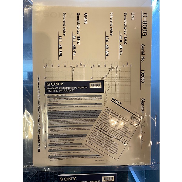 Used Sony C800G PAC Microphone System With Power Supply Tube Microphone