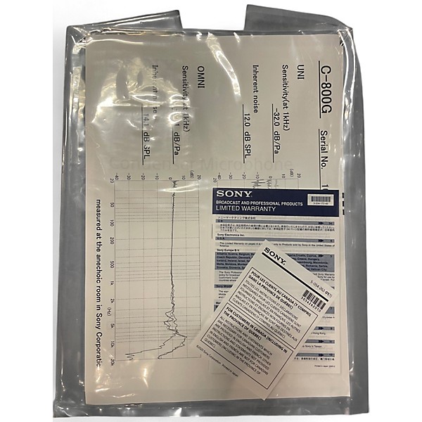 Used Sony C800G PAC Microphone System With Power Supply Tube Microphone