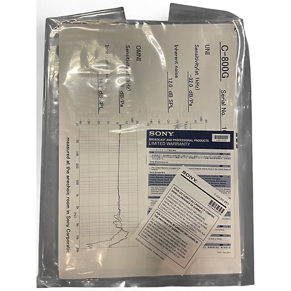 Used Sony C800G PAC Microphone System With Power Supply Tube Microphone