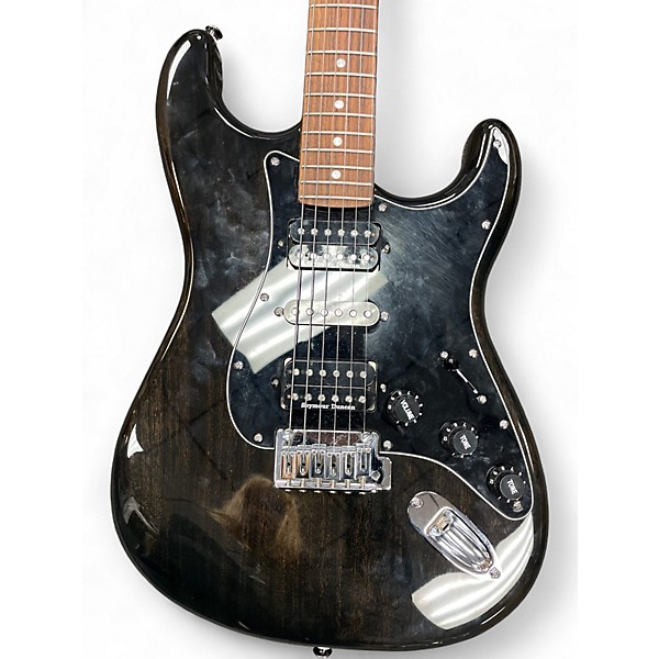 Used Fender Modern Player Stratocaster Trans Black Solid Body Electric Guitar