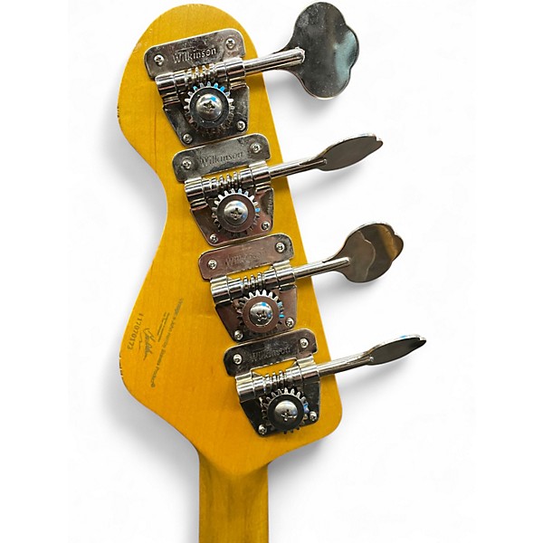 Used Vintage Icon Series VJ74 Worn Black Electric Bass Guitar