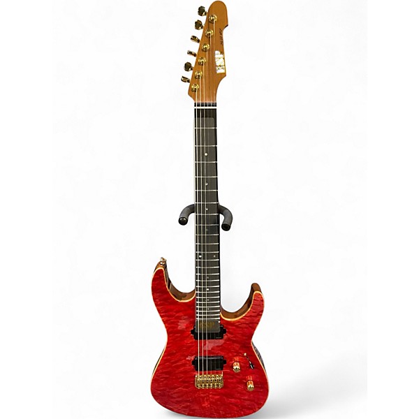 Used 2022 ESP USA M-II HT RASPBERRY Solid Body Electric Guitar