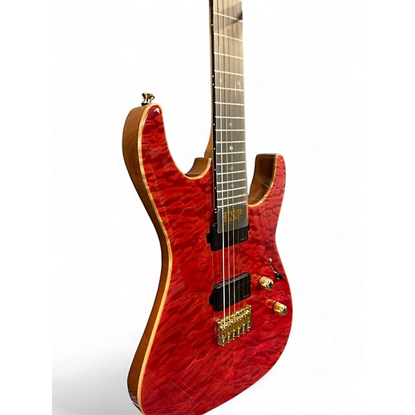 Used 2022 ESP USA M-II HT RASPBERRY Solid Body Electric Guitar