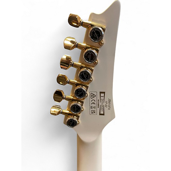 Used Ibanez JBM10FX Jake Bowen Signature Pearl White Matte Solid Body Electric Guitar