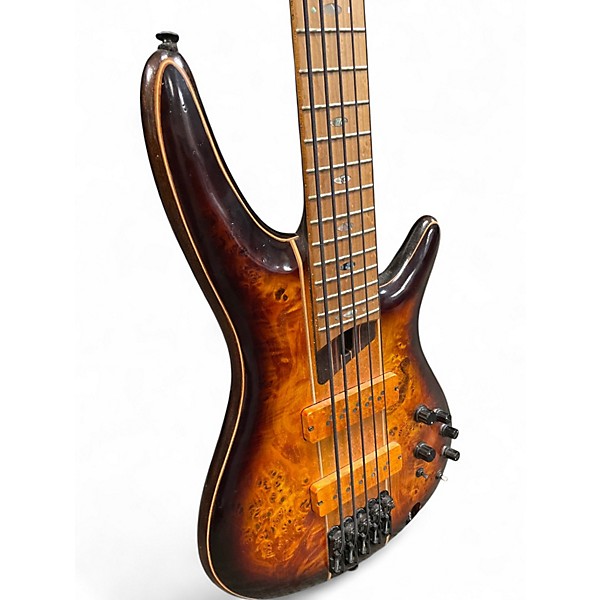 Used Ibanez SR5PBLTD 5 STRING Dragon Eye Burst Electric Bass Guitar
