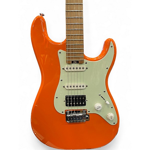 Used 2020 Schecter Guitar Research NICK JOHNSON MODEL ORANGE Solid Body Electric Guitar