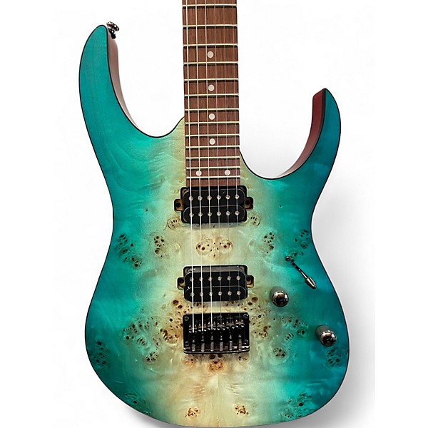 Used Ibanez RG421PB Caribbean Shoreline Flat Solid Body Electric Guitar