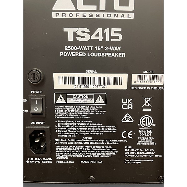 Used Alto TS415 Powered Speaker