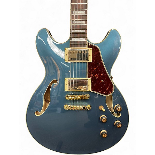 Used Ibanez AS73G Ice Blue Metallic Hollow Body Electric Guitar