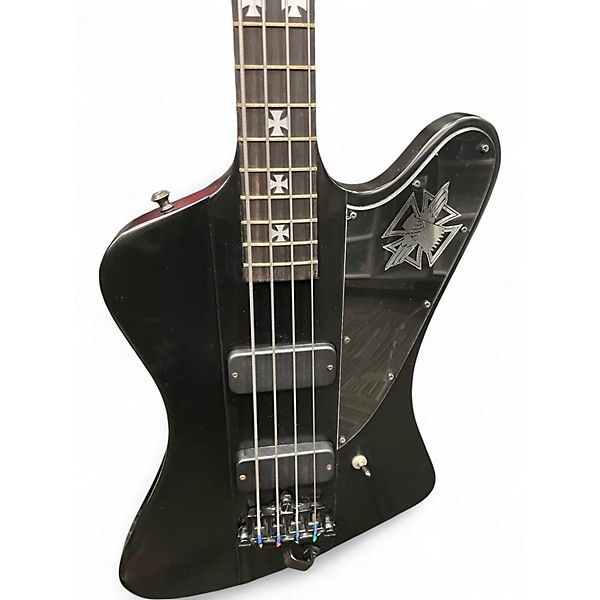 Used 2002 Gibson BLACKBIRD WORN BLACK Electric Bass Guitar