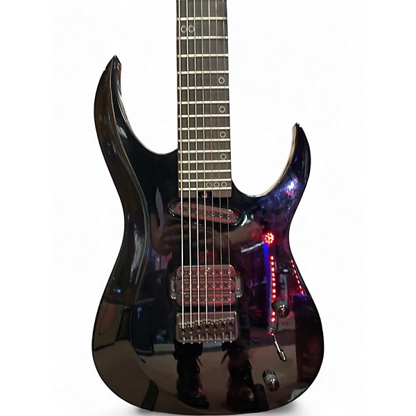 Used Schecter Guitar Research Sunset 7-String Triad Black Solid Body Electric Guitar