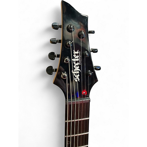 Used Schecter Guitar Research Sunset 7-String Triad Black Solid Body Electric Guitar