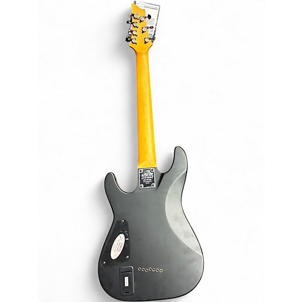 Used Schecter Guitar Research Demon 7 String Black Solid Body Electric Guitar