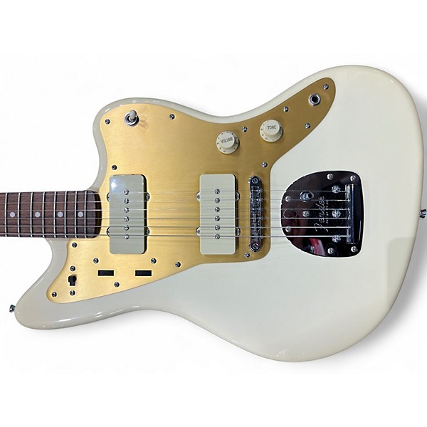 Used Squier Classic Vibe 60s Jazzmaster white and gold Solid Body Electric Guitar