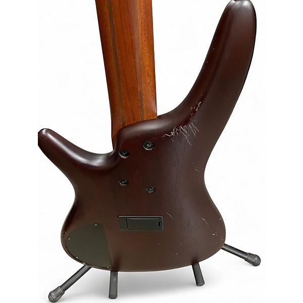 Used Ibanez SR505 5 String Brown Sunburst Electric Bass Guitar