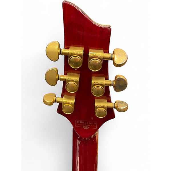 Used Schecter Guitar Research CSH-1 Crimson Red Trans Hollow Body Electric Guitar