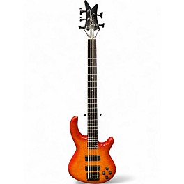 Used Dean Edge 5 String Orange Electric Bass Guitar