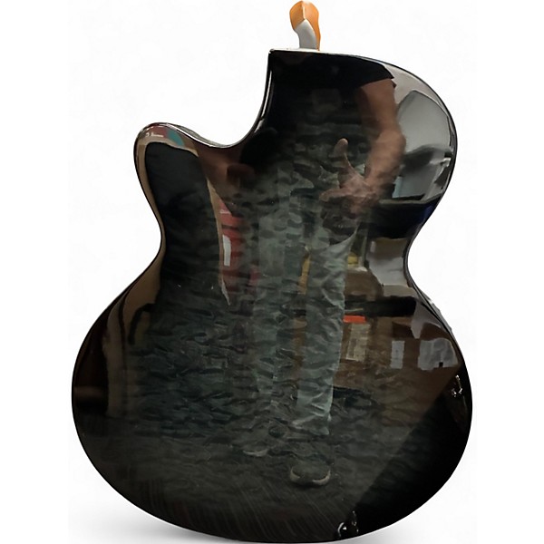 Used 2024 Mitchell MX430Q QUILTY BLACK Acoustic Electric Guitar