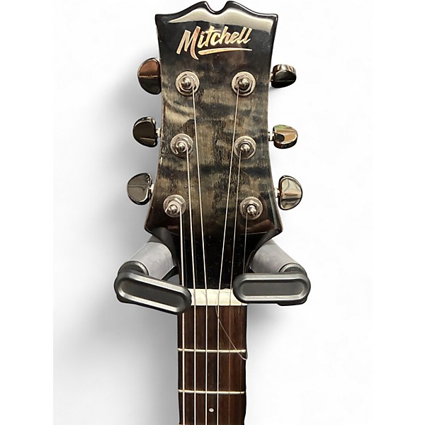 Used 2024 Mitchell MX430Q QUILTY BLACK Acoustic Electric Guitar