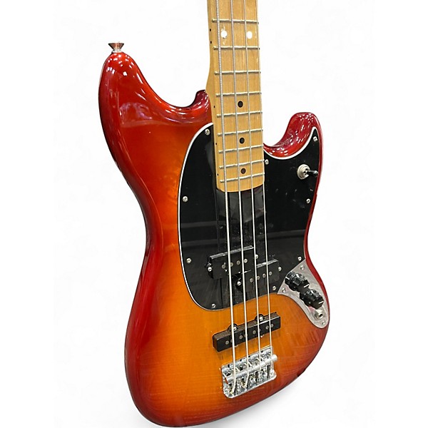 Used Fender Player Mustang Bass PJ Sienna Burst Electric Bass Guitar