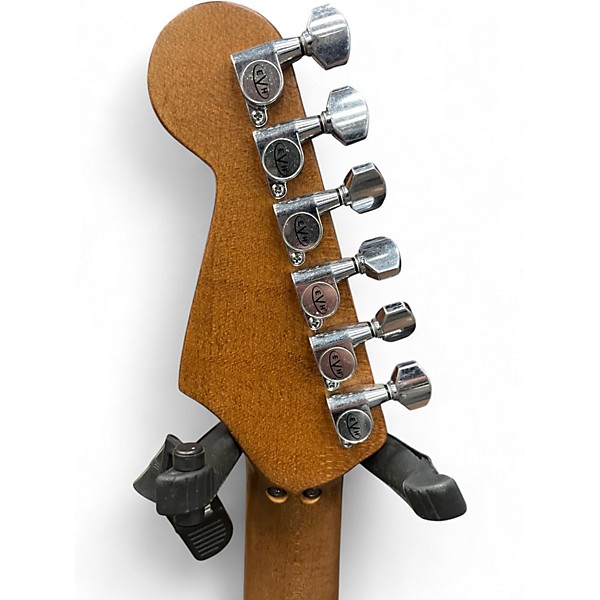 Used 2023 EVH Striped Series Frankie Red with Black and White Stripes Solid Body Electric Guitar