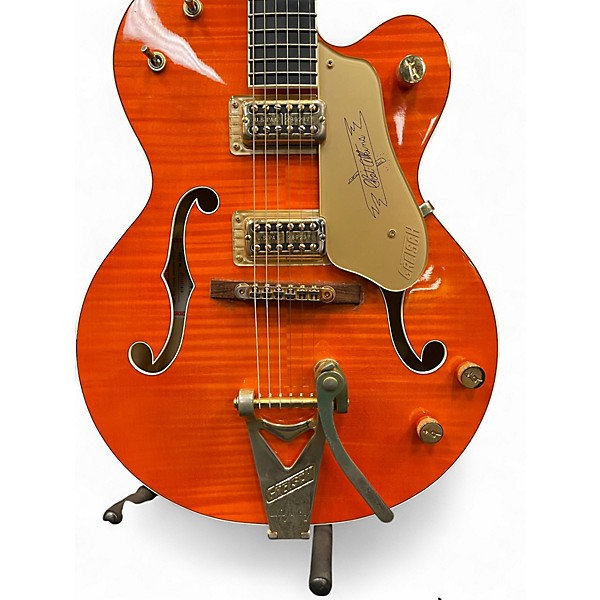 Used Gretsch Guitars G6120 Chet Atkins Signature Trans Orange Hollow Body Electric Guitar