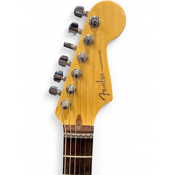 Used Fender American Deluxe Stratocaster HSS Montego Black Solid Body Electric Guitar