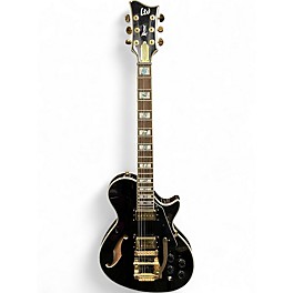 Used ESP LTD Xtone PC1V Black and Gold Hollow Body Electric Guitar
