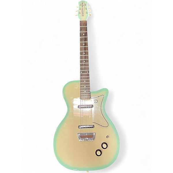 Used Danelectro 56-U2 reissue Aqua Burst Solid Body Electric Guitar
